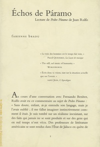 Fabienne Bradu - Echos de Paramo - Lecture de Pedro Paramo de Juan Rulfo.