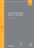 Pierre Lambert - Droit et justice N° 101 : Les droits de l'homme dans les "mélanges".