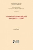 Jonge édouard De - Les Clausules métriques dans saint Cyprien - Première série-14.