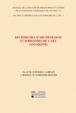 Raymond Brulet et Eric De Waele - Recherches d'archéologie et dhistoire de lart (Antiquité) - Section d'archéologie et d'histoire de l'art-1/VI.