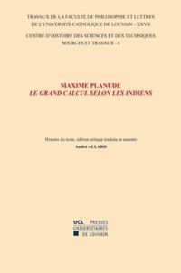 Maxime Planude - Le grand calcul selon les indiensMaxime Planude.