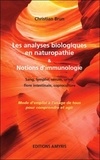 Christian Brun - Les analyses biologiques en naturopathie & notions d'immunologie - Sang, lymphe, sérum, urine, flore intestinale, coproculture.