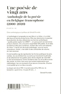Une poésie de vingt ans. Anthologie de la poésie en Belgique francophone (2000-2020)