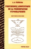 L-G Védénina - Pertinence linguistique de la présentation typographique.
