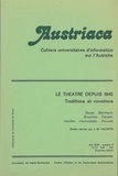 Jean-Marie Valentin - Austriaca N° 2 : Le théâtre depuis 1945 - Tome 2, Mémoire et formes culturelles.