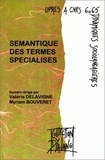 Valérie Delavigne - Semantique Des Termes Specialises.