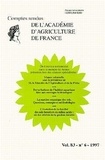  Académie d'agriculture France - Comptes rendus de l'Académie d'Agriculture de France Volume 86, N°6, 1997 : Pertubations de l'habitat aquatique liées aux ouvrages hydrauliques.