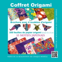 Francesco Decio et Vanda Battaglia - Coffret origami bleu - 4 modèles avec guide d'instructions, 200 feuilles de papier origami, 10 motifs japonais.