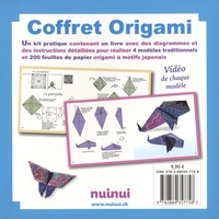 Coffret Origami. 4 modèles avec guide d'instruction, 200 feuilles de papier origami, 10 motifs japonais