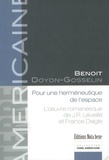 Benoi Doyon-gosselin - Pour une hermeneutique de l'espace.