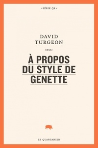 David Turgeon - A propos du style de Genette.
