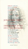 Jonathan Swift - Description D'Une Fete Irlandaise Et Autres Poemes. Edition Bilingue Francais-Anglais.