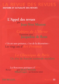 Jean-Yves Masson - La revue des revues N° 50, Automne 2013 : .