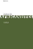  Société des africanistes - Journal des africanistes N° 92, fascicule 2, 2022 : .