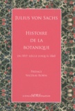 Julius von Sachs - Histoire de la botanique - Du XVIe siècle jusqu'à 1860.