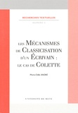 Marie Odile André - Les mécanismes de classification d'un écrivain : le cas de Colette.
