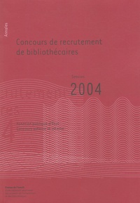 Albert Poirot - Concours de recrutement de bibliothécaires - Annales session 2004.