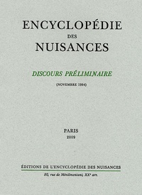  Encyclopédie des nuisances - Discours préliminaire de l'encyclopédie des nuisances - Novembre 1984.