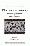  Anonyme - Archipel N° 60/2000 : L'horizon noustarien - Mélanges en hommage à Denys Lombard Tome 4.