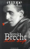  Anonyme - Europe N° 856-857 Aout-Septembre 2000 : Bertolt Brecht.