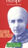  Collectif - Europe N° 887 Mars 2003 : Karen Blixen. Ecrivains Des Iles Feroe.