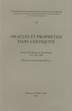 Jean-Georges Heintz - Oracles et prophéties dans l'Antiquité - Actes du colloques de Strasbourg 15-17 juin 1995.