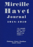 Mireille Havet - Journal 1918-1919.