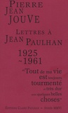 Pierre Jean Jouve - Lettres à Jean Paulhan, 1925-1961.