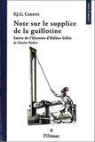 Pierre-Jean-Georges Cabanis - Note sur le supplice de la guillotine - Suivie de L'histoire d'Hélène Gillet de Charles Nodier.