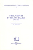 Noë Richter - Bibliographies et bibliothécaires 1789-1839 - Pages choisies et commentées.