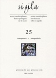 Jean Starobinski et Gilberto Mendonça Teles - Sigila N° 25, Printemps-été : Transparence.