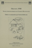 Patrick Beillevaire et Charles Haguenauer - Okinawa 1930 - Notes ethnographiques de Charles Haguenauer.