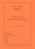 Y Servant - Actes du colloque OHD'99 - 15e colloque international Optique Hertzienne et Diélectriques.