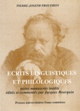 Pierre-Joseph Proudhon - Ecrits linguistiques et philologiques - Textes manuscrits inédits.