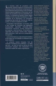 Nouveau code de procédure civile roumain. Traduction commentée