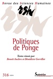 Benoît Auclerc et Bénédicte Gorrillot - Revue des Sciences Humaines N° 316, 4/2014 : Politiques de Ponge.