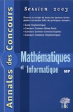 Alexandre Hérault et Jean-Julien Fleck - Mathématiques et informatique MP - Session 2003.
