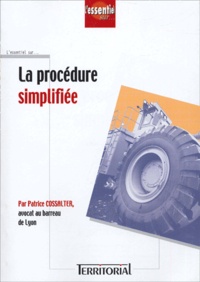 Patrice Cossalter - La procédure simplifiée.