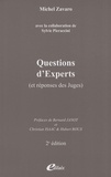 Michel Zavaro - Questions d'experts (et réponses des juges).