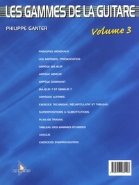 Les Gammes de la Guitare. Volume 3  avec 1 CD audio