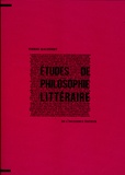 Pierre Macherey - Etudes de philosophie littéraire.