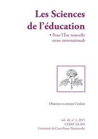 Laurent Gutierrez - Les Sciences de l'éducation - Pour l'Ere nouvelle Volume 48 N° 2, 2015 : .