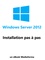Laurent Gébeau - Installation de Windows Server 2012.