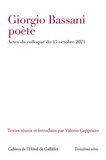 Valerio Cappozzo - Giorgio Bassani, poète - Actes du colloque du 15 octobre 2021.