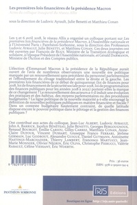 Les premières lois financières de la présidence Macron. Actes du colloque inaugural du réseau Allix, 5 et 6 avril 2018