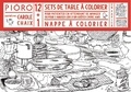 Carole Chaix - Coloriages - 12 sets de table + 1 nappe à colorier pour patienter en attendant de manger ou pour s'amuser lors d'un goûter entre amis.