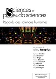 Valéry Rasplus - Sciences et pseudo-sciences - Regards des sciences humaines.