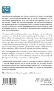 La littérature migrante dans l'espace francophone. Belgique - France - Québec - Suisse