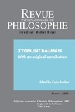 Michel Meyer - Revue internationale de philosophie N° 277/2016 : Zygmunt Bauman - With a original contribution.