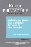  Revue internationale philo - Revue internationale de philosophie N° 290/2019 : Modernité : règles pour la direction de l'esprit.